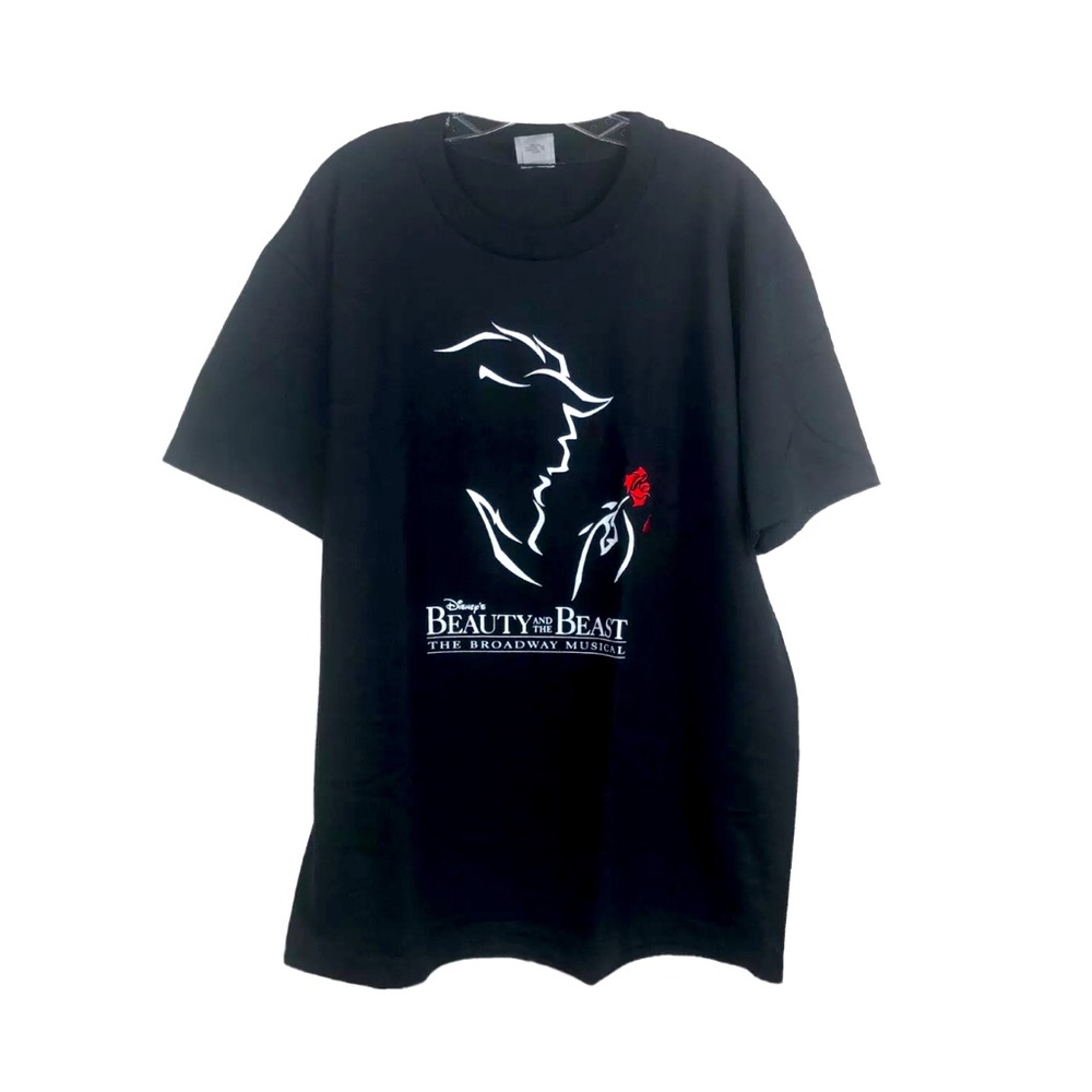 Beauty and The Beast Broadway Musical Vtg 90s T-Shirt Rose Disney - Men’s XL